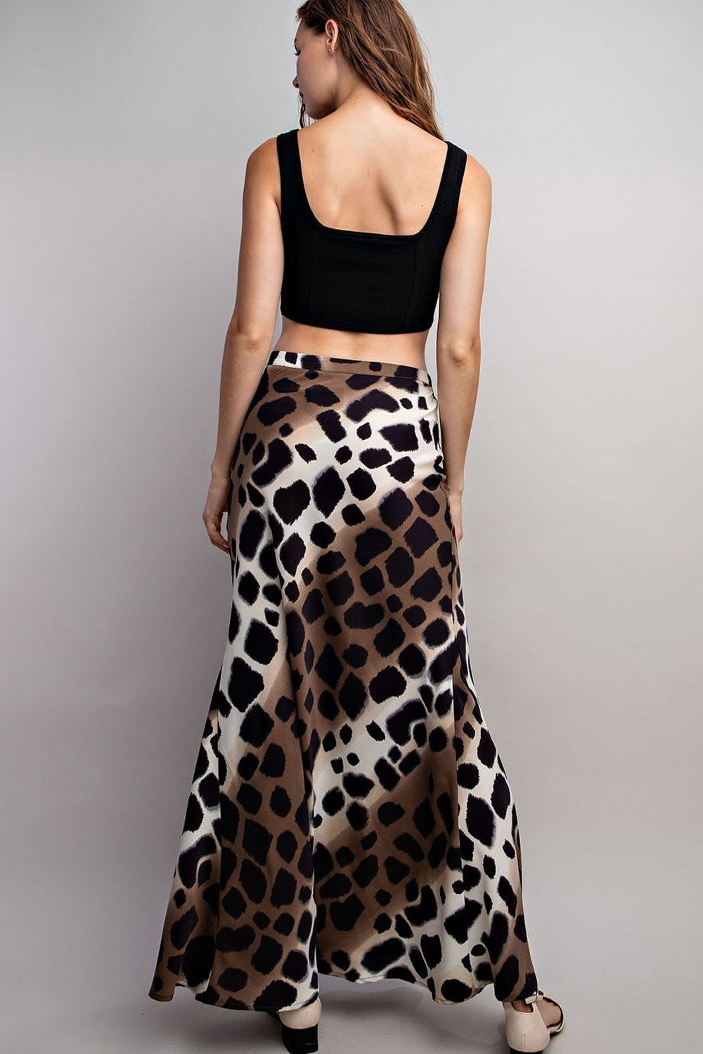 SPOTTED MAXI SKIRT