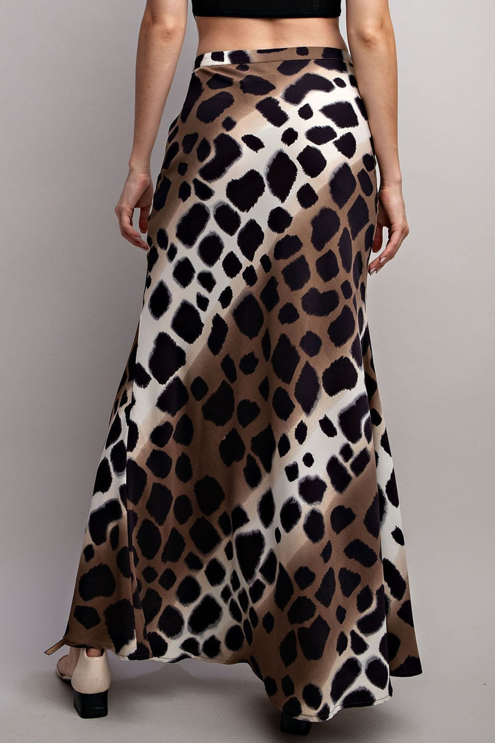 SPOTTED MAXI SKIRT