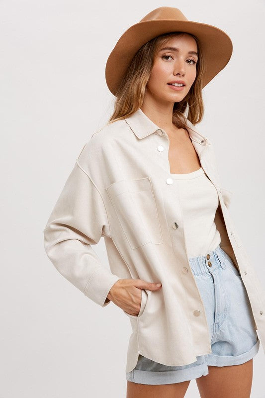 VEGAN SUEDE SHACKET