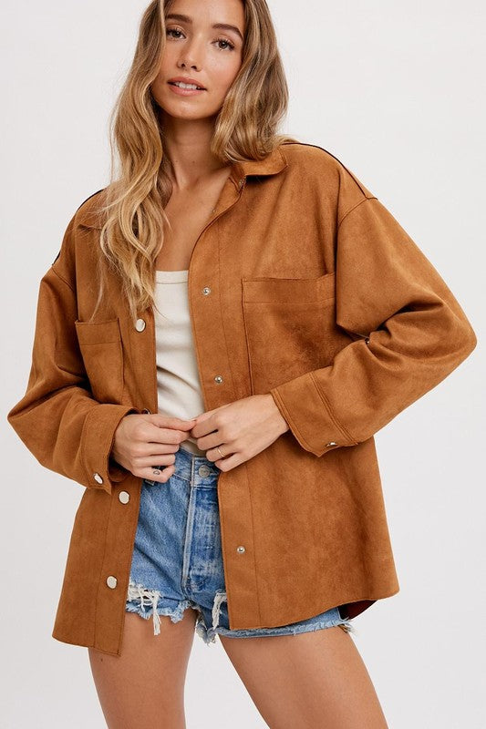 VEGAN SUEDE SHACKET